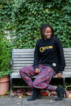 Load image into Gallery viewer, Cotton Club Sweatshirt in Black with Yellow thread
