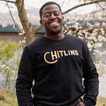 Load image into Gallery viewer, Cotton Club Sweatshirt in Black with Gold thread
